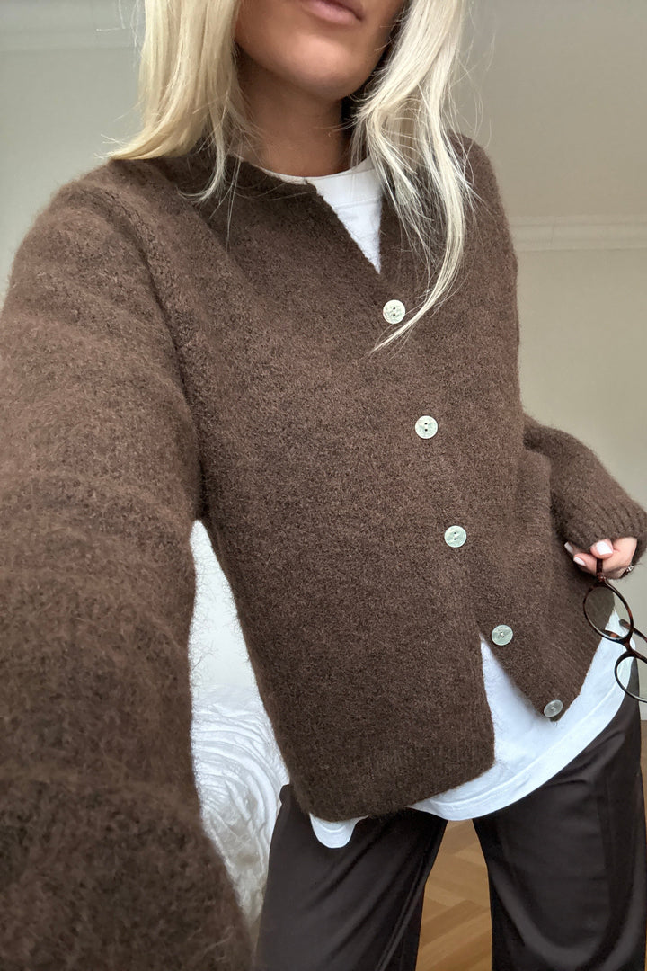 Noella - N-Mata Knit Cardigan 16580001 - 674 - Chocolate Cardigans 