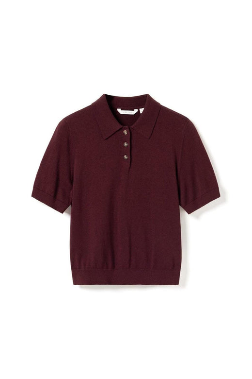 Noella - N-Maxine Ss Knit 14990003 - 150 - Burgundy Strikbluser 