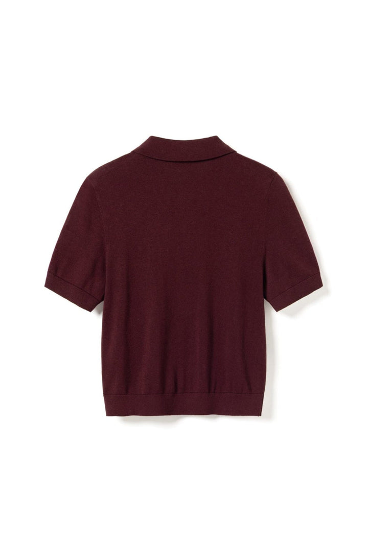 Noella - N-Maxine Ss Knit 14990003 - 150 - Burgundy Strikbluser 