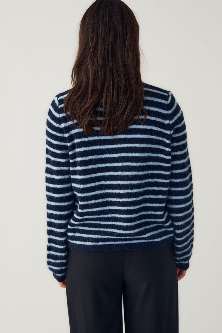 Noella - N-Mertice Knit Cardigan 16570002 - 117 - Blue Stripe Cardigans 