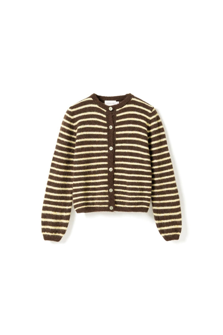 Noella - N-Mertice Knit Cardigan 16570002 - 1536 - Brown Yellow Stripe