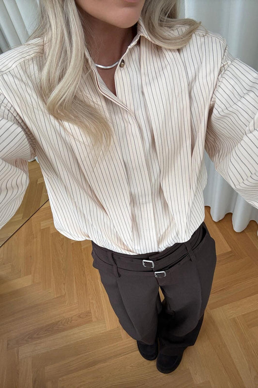 Noella - N-Myra Shirt 15360002 - 1441 - Donnie Cream Stripe Skjorter 