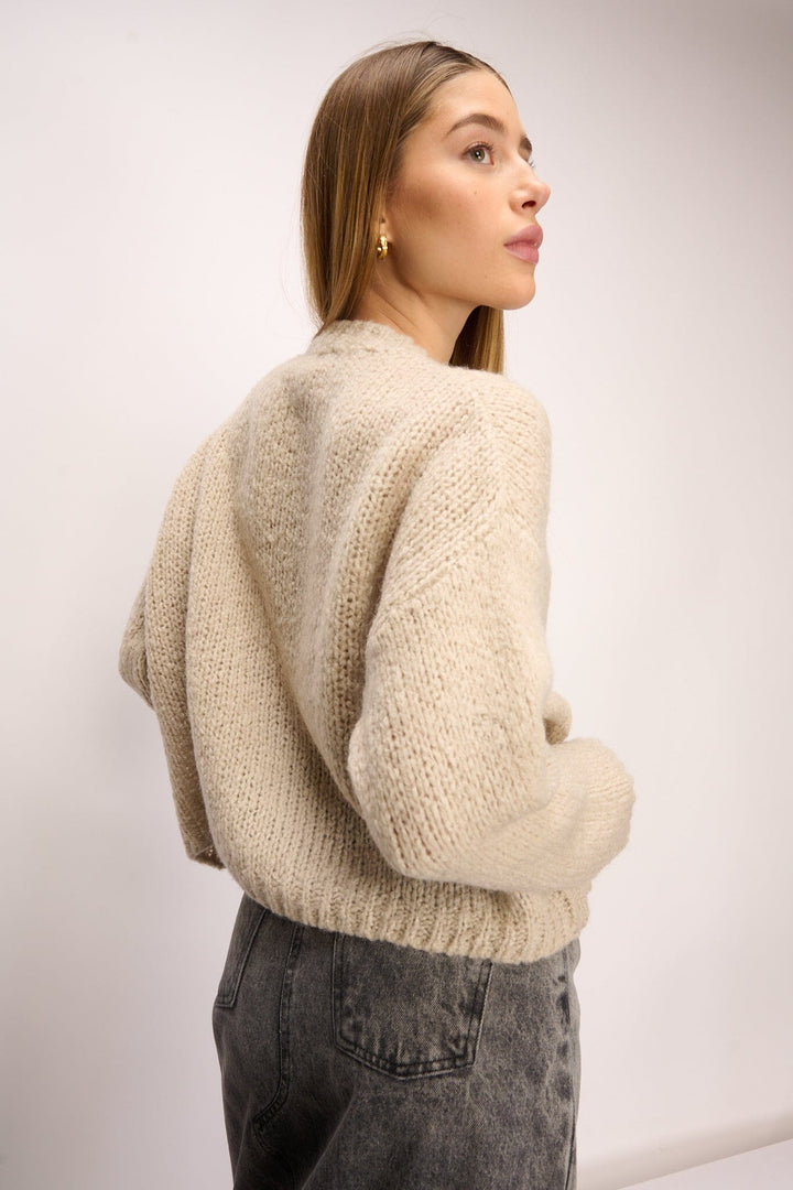 Noella - Renn Knit Sweater - 021 Sand Strikbluser 