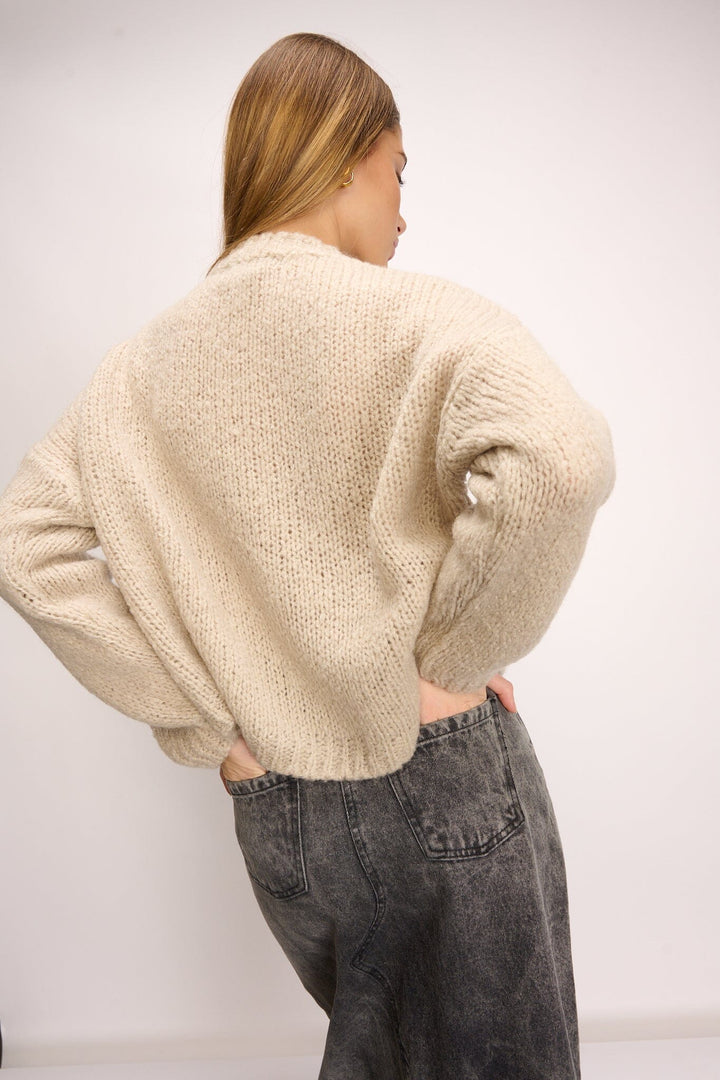 Noella - Renn Knit Sweater - 021 Sand Strikbluser 