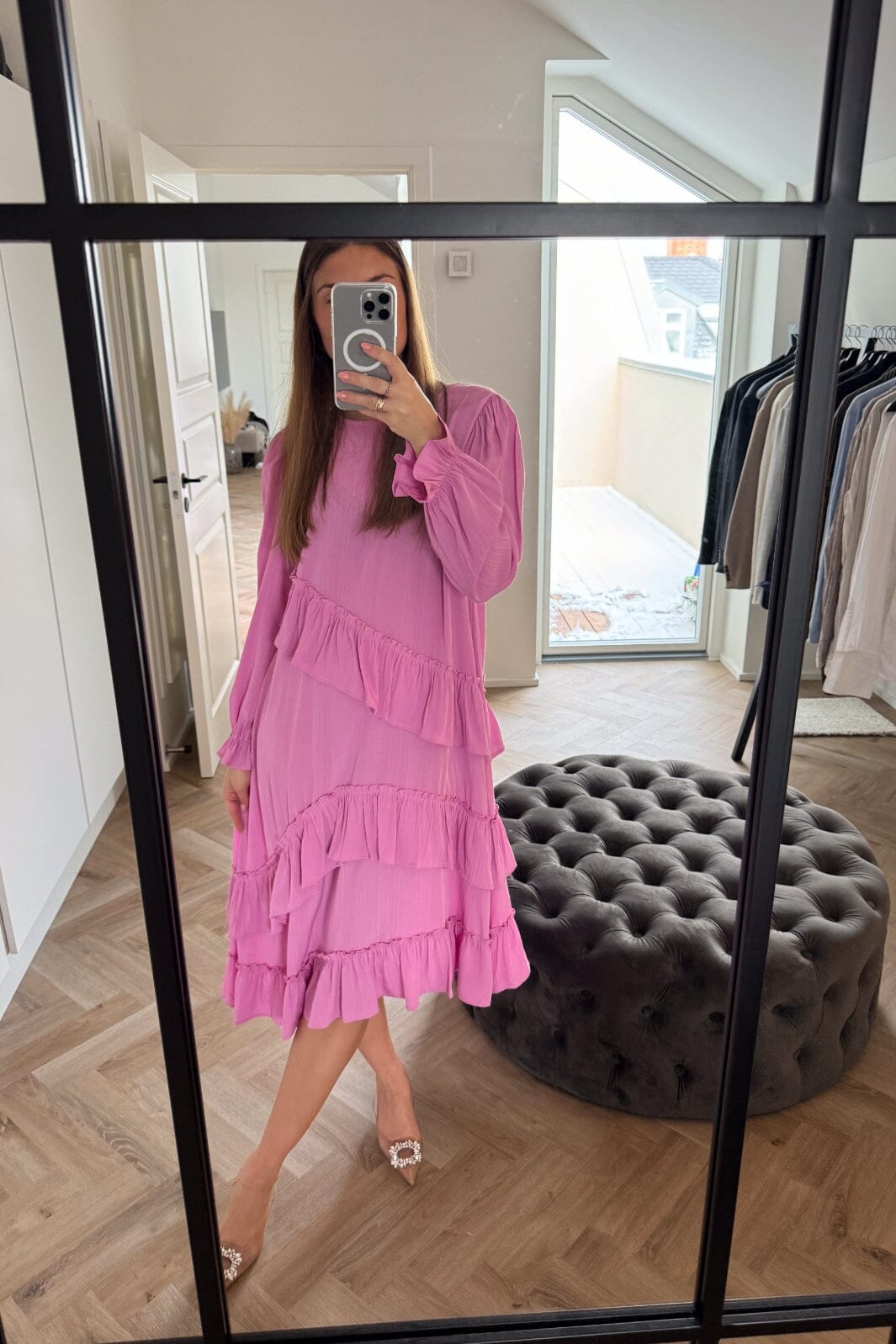 Noella - Sierra Frill Dress - Light Pink Kjoler 