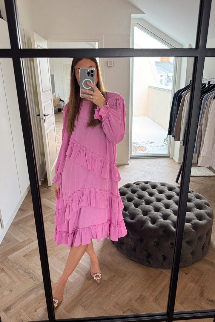 Noella - Sierra Frill Dress - Light Pink Kjoler 