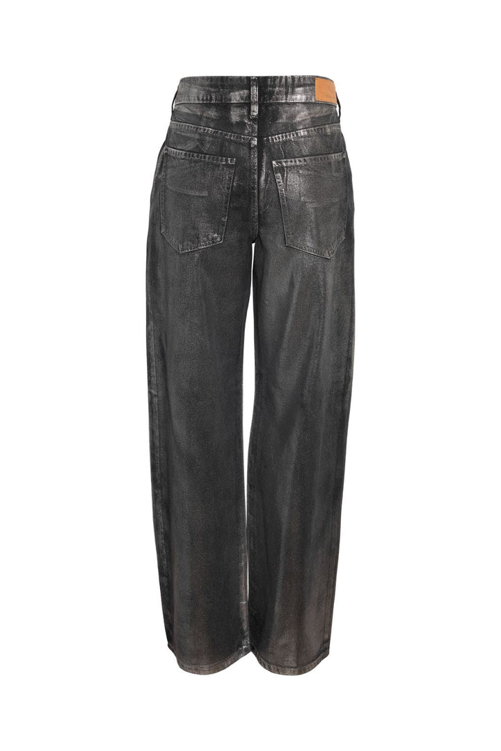 Noisy May - Nmadriana Nw Silver Coated Jeans Az453Mb - 4845014 Medium Blue Denim