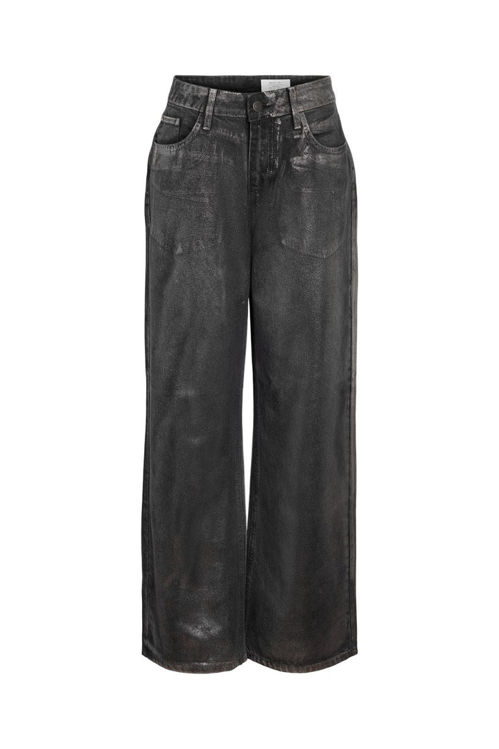 Noisy May - Nmadriana Nw Silver Coated Jeans Az453Mb - 4845014 Medium Blue Denim