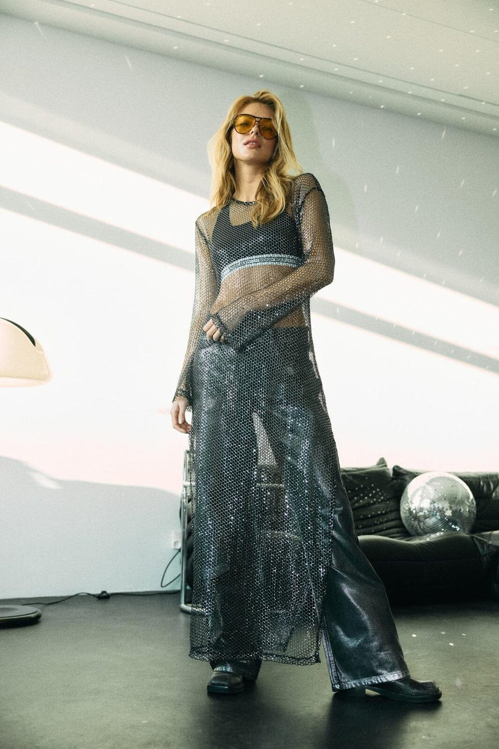 Noisy May - Nmadriana Nw Silver Coated Jeans Az453Mb - 4845014 Medium Blue Denim