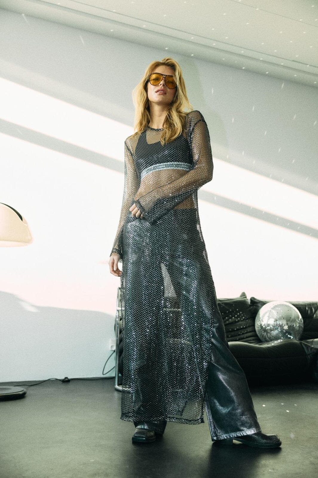 Noisy May - Nmadriana Nw Silver Coated Jeans Az453Mb - 4845014 Medium Blue Denim