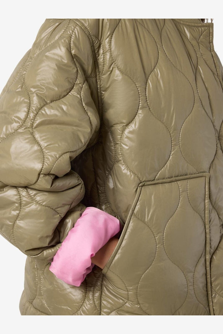 Noisy May - Nmallie Shiny Quilted Jacket - 4948461 Mermaid Begonia Pink