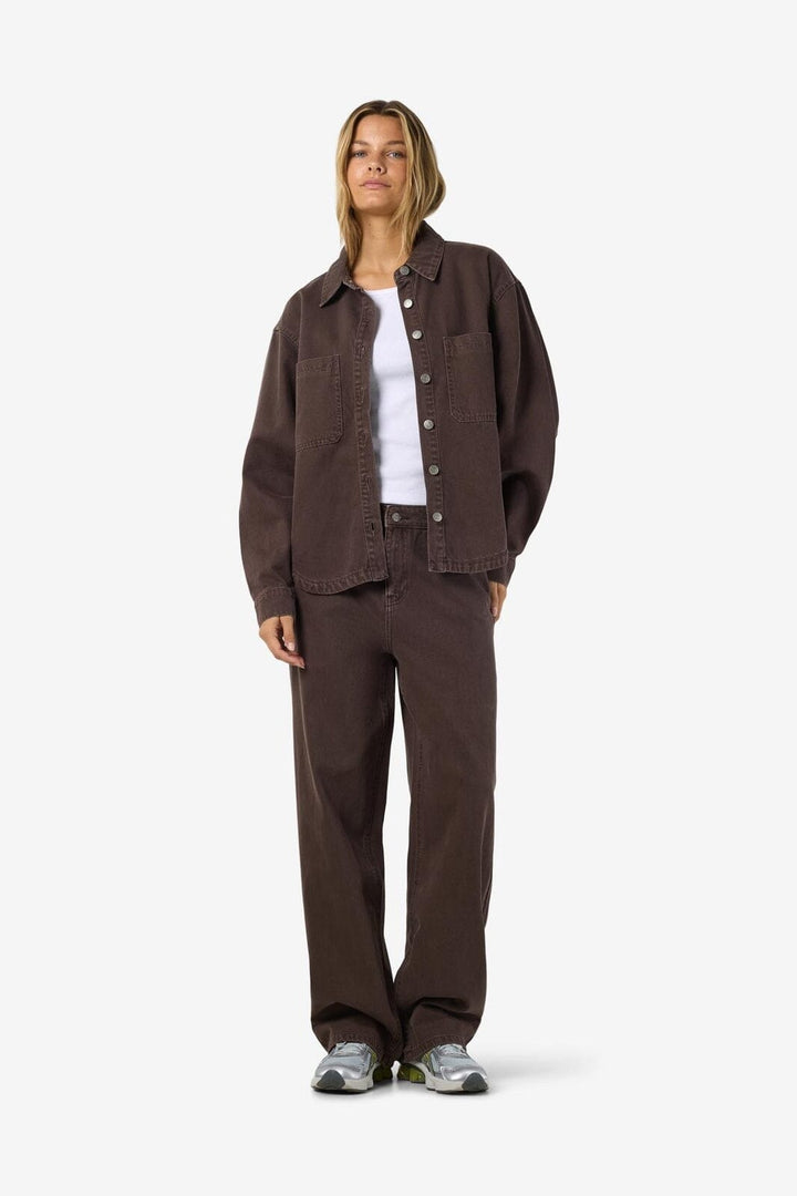 Noisy May - Nmalva Ls Shacket Colored - 5046865 Chocolate Brown