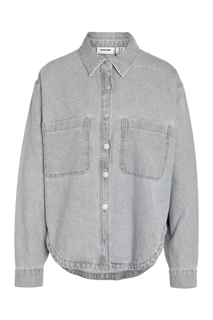 Noisy May - Nmalva Ls Short Shacket Az510Lg - 5135692 Light Grey Denim