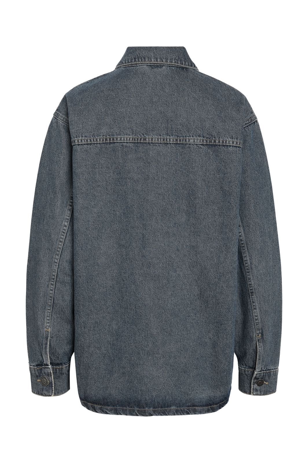 Noisy May - Nmalva L/S Tinted Washed Shirt Az449Mb - 4844470 Dark Blue Denim