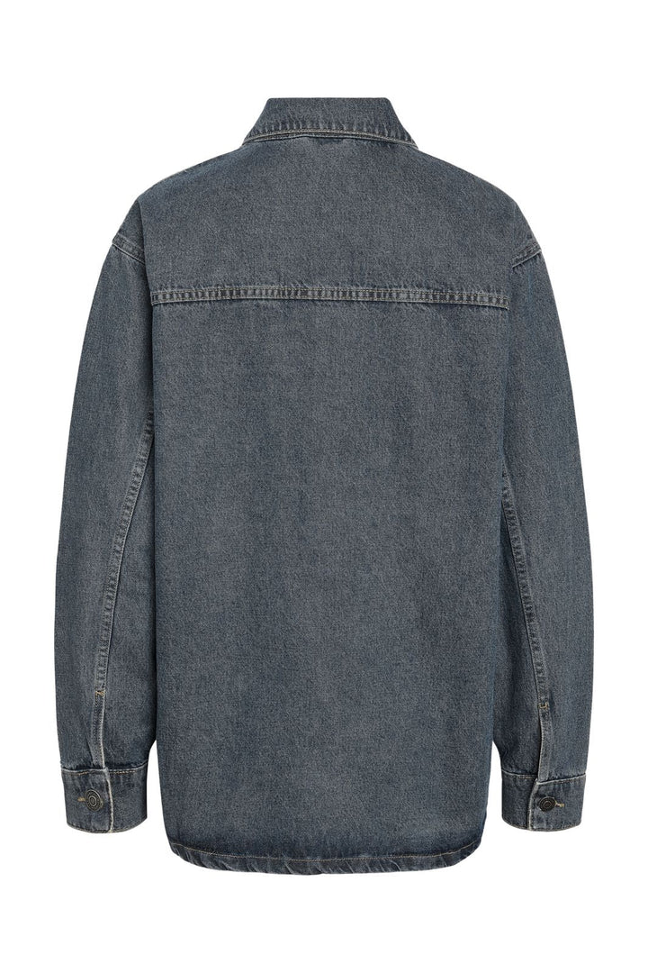 Noisy May - Nmalva L/S Tinted Washed Shirt Az449Mb - 4844470 Dark Blue Denim