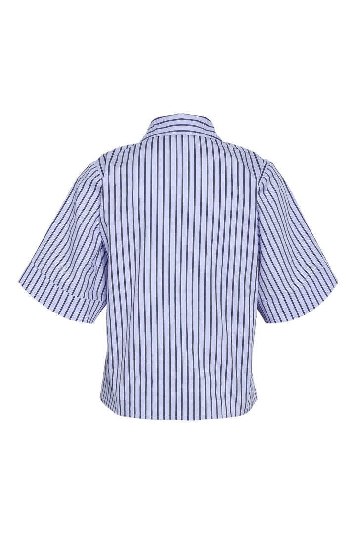 Noisy May - Nmclarie 2/4 Shirt - 4976494 Cashmere Blue Black