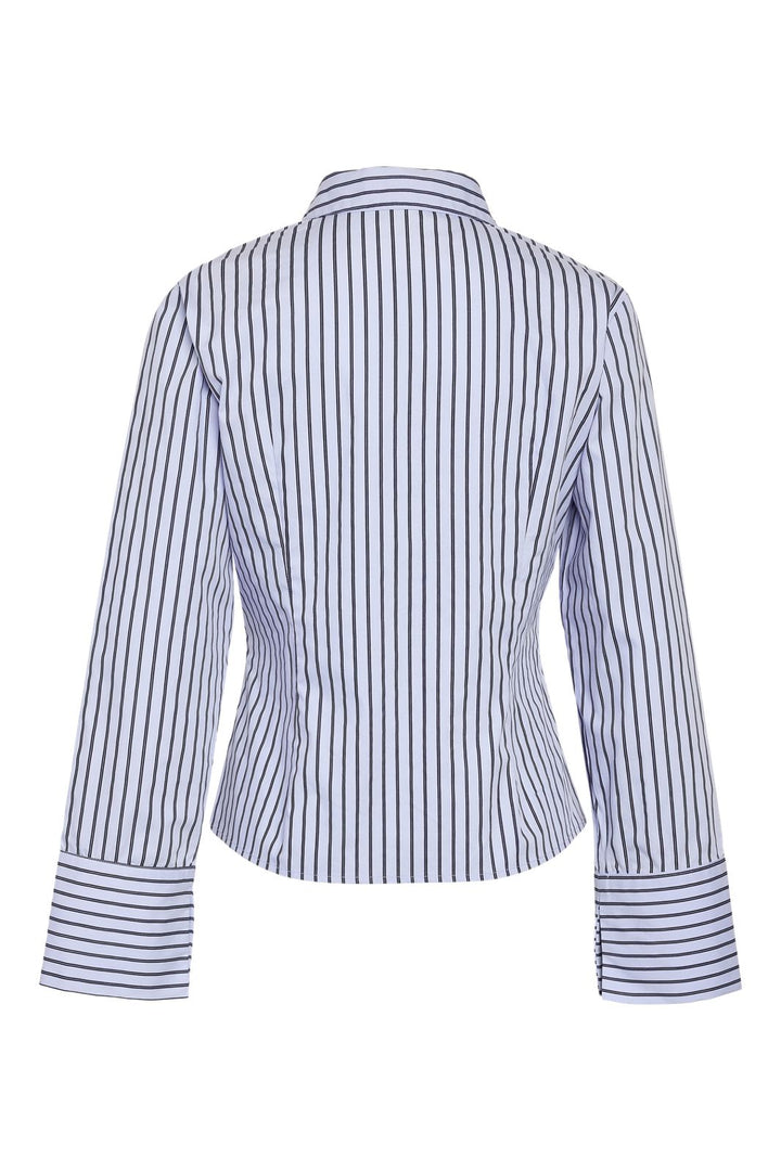Noisy May - Nmclarie L/S Wide Sleeve Shirt - 4976491 Cashmere Blue Black