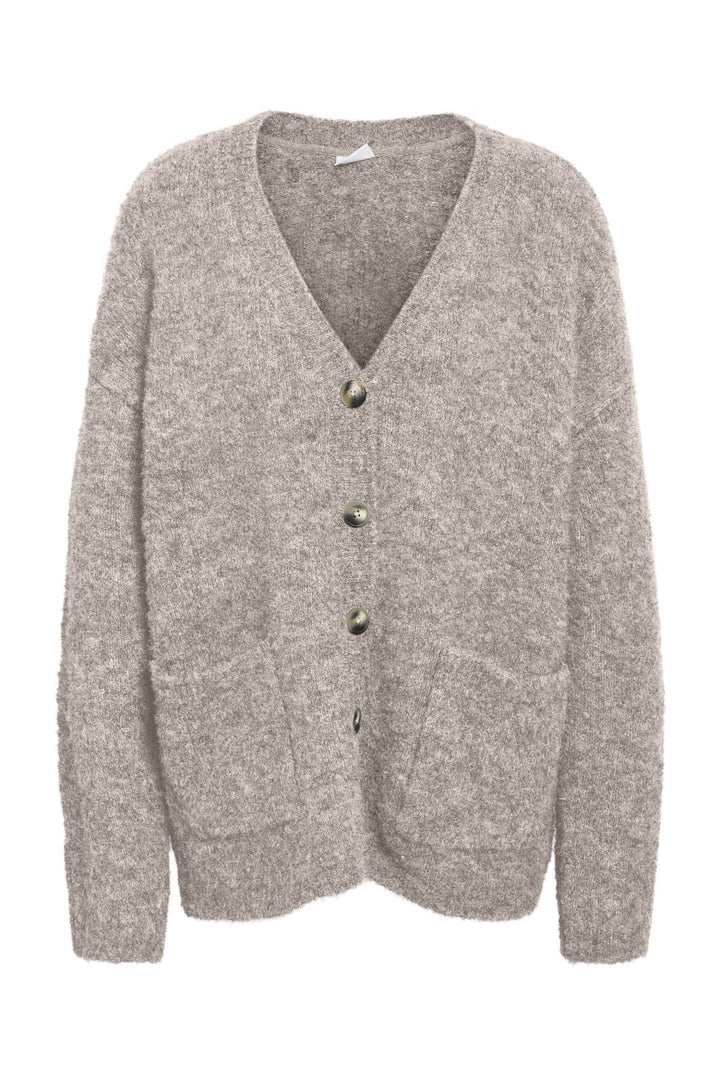 Noisy May - Nmdolly L/S Knit Cardigan Fwd - 4791858 Silver Mink