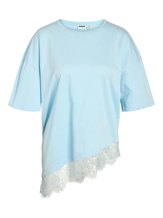 Noisy May - Nmeasy Lace Detail S/S T-Shirt /Tnt - 5141561 Cerulean Dtm Lace T-shirts 