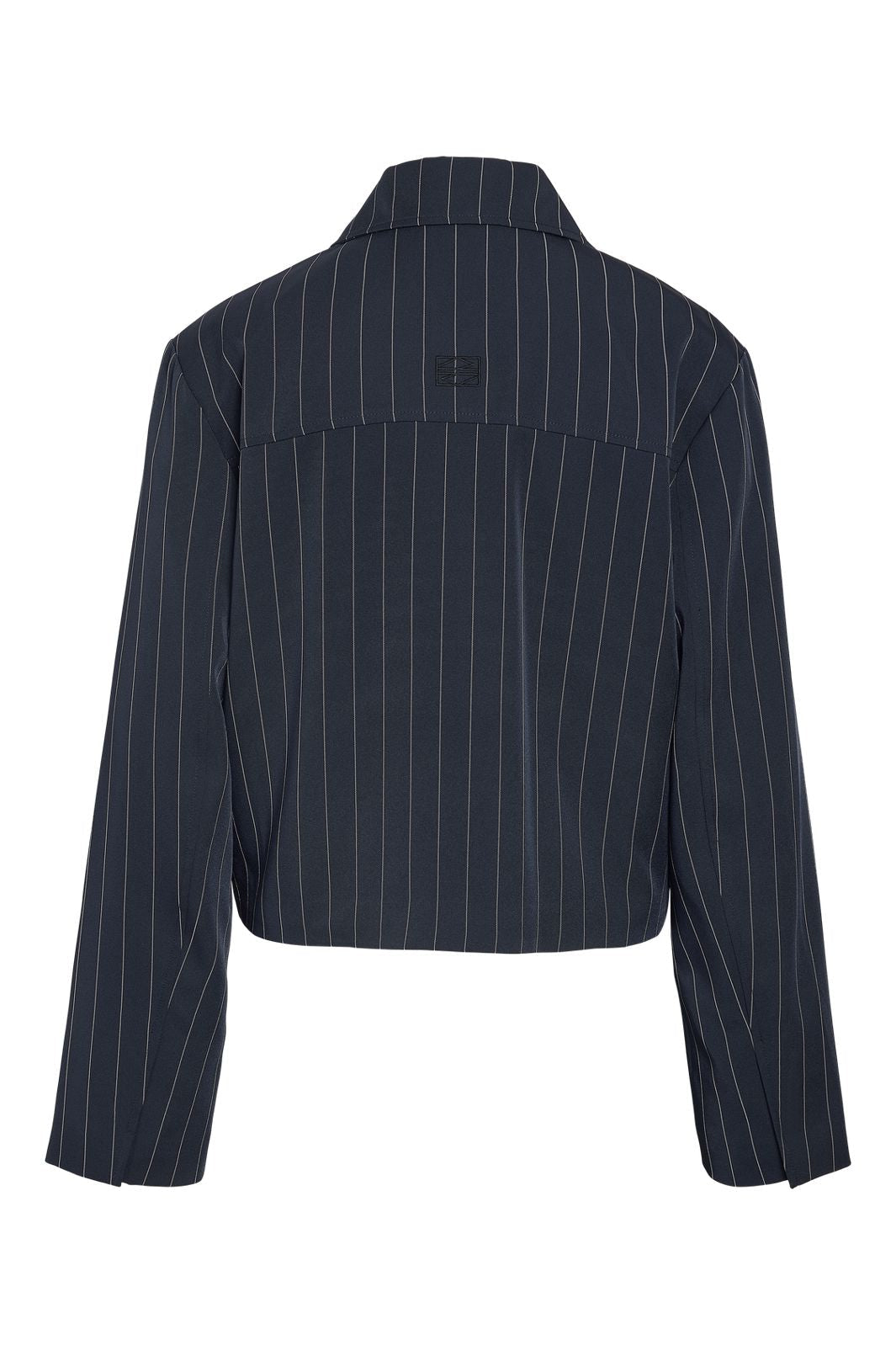 Noisy May - Nmella L/S Pinstripe Jacket Fwd - 4896947 Navy Blazer White
