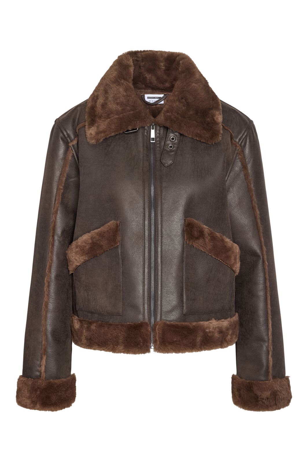 Noisy May - Nmella Shearling Jacket Dd - 5034163 Chocolate Brown