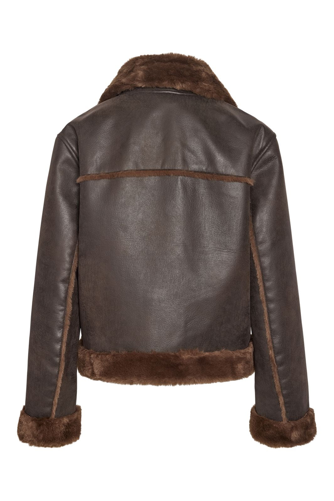 Noisy May - Nmella Shearling Jacket Dd - 5034163 Chocolate Brown