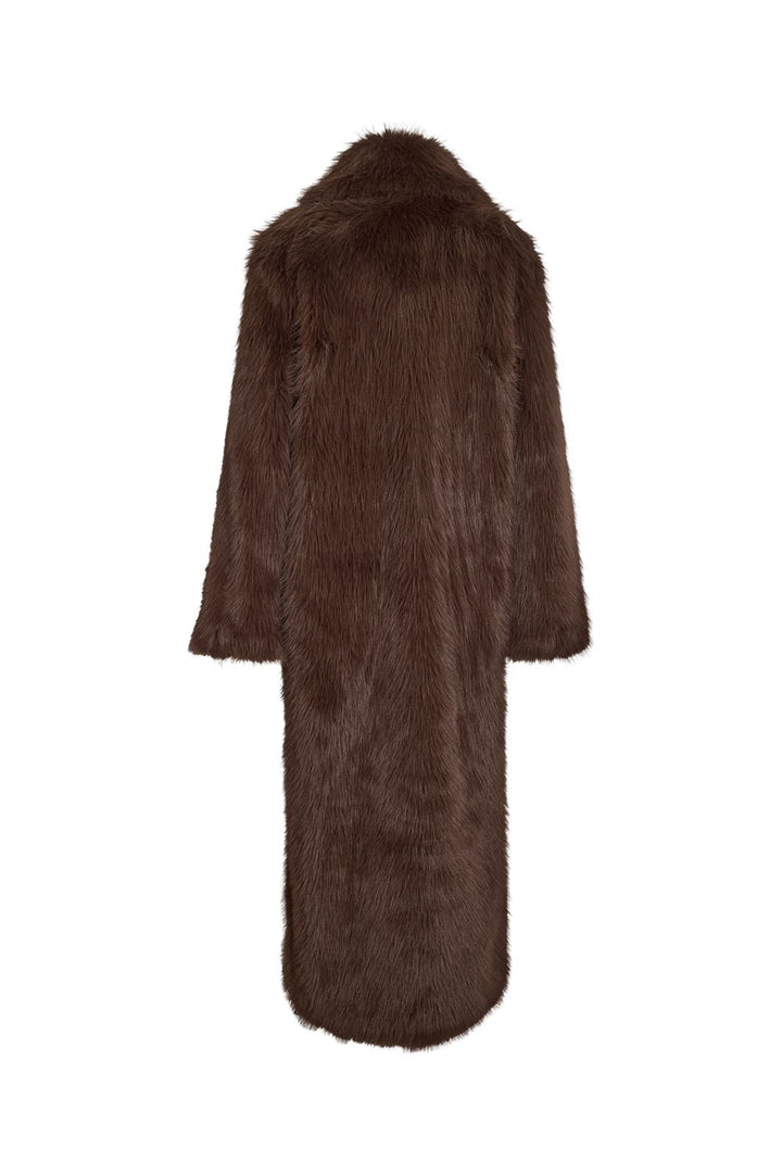 Noisy May - Nmevie Fur X-Long Coat - 5114192 Demitasse