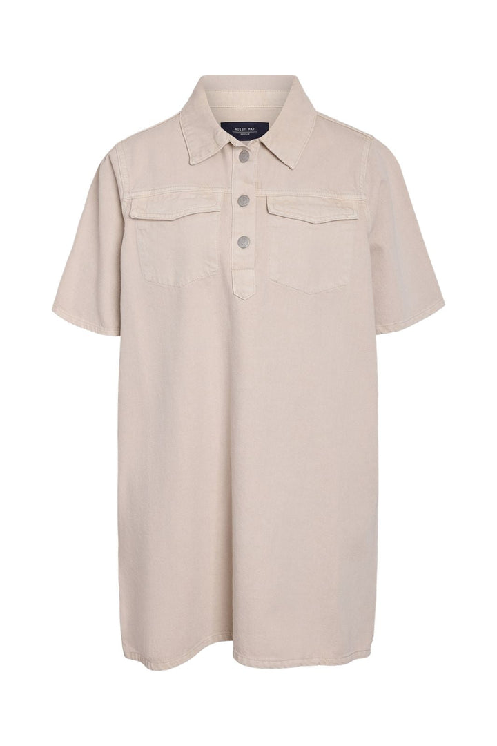 Noisy May - Nmindie S/S Short Dress Color Box - 4931415 Pumice Stone
