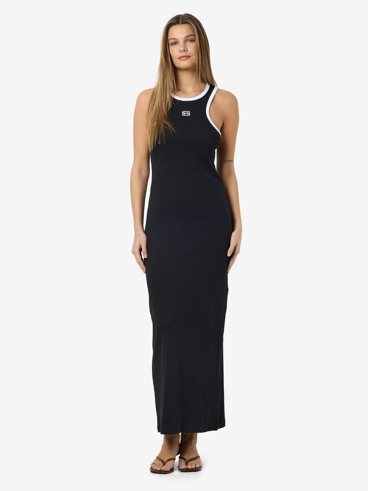 Noisy May - Nmjudy S/L Maxi Dress Fwd - 4766460 Black Bright White Edge