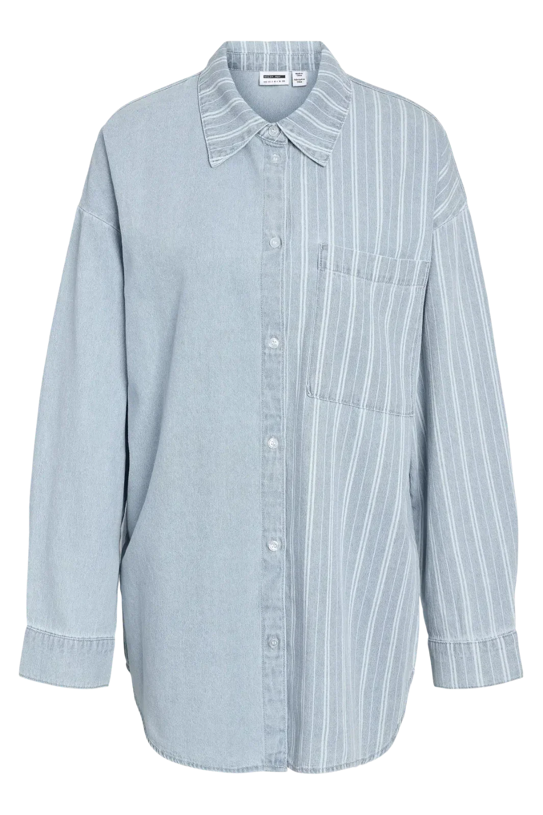 Noisy May - Nmkatri L/S Oversized Shirt Bs006Lb - 4943917 Medium Blue Denim Skjorter 