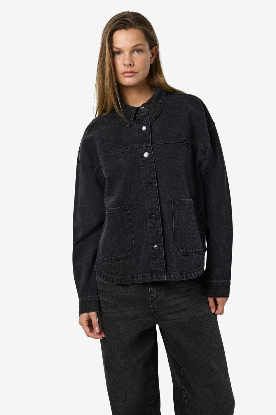Noisy May - Nmkettie L/S Reg Jcket Vi559Bl - 4762548 Black Denim