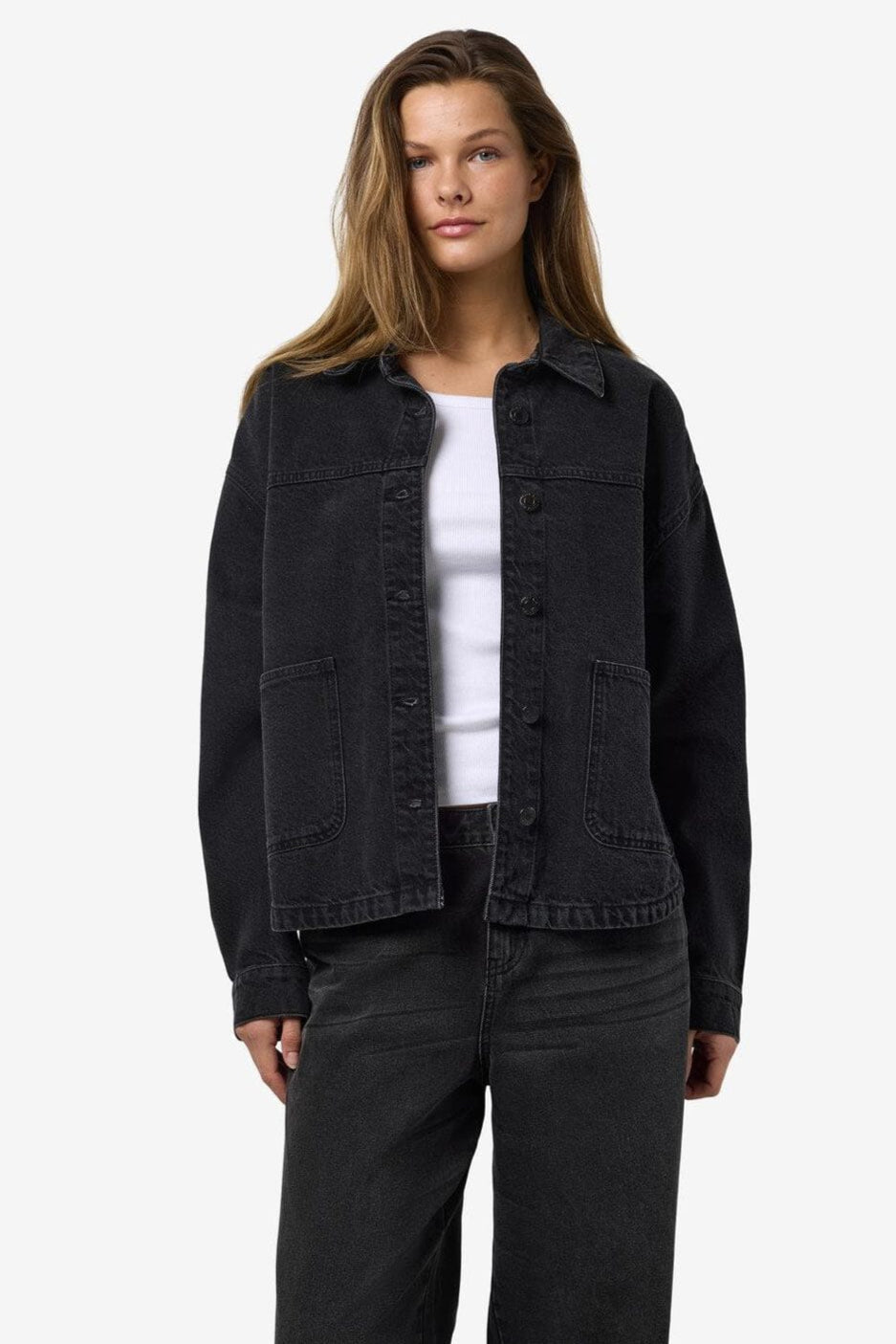Noisy May - Nmkettie L/S Reg Jcket Vi559Bl - 4762548 Black Denim