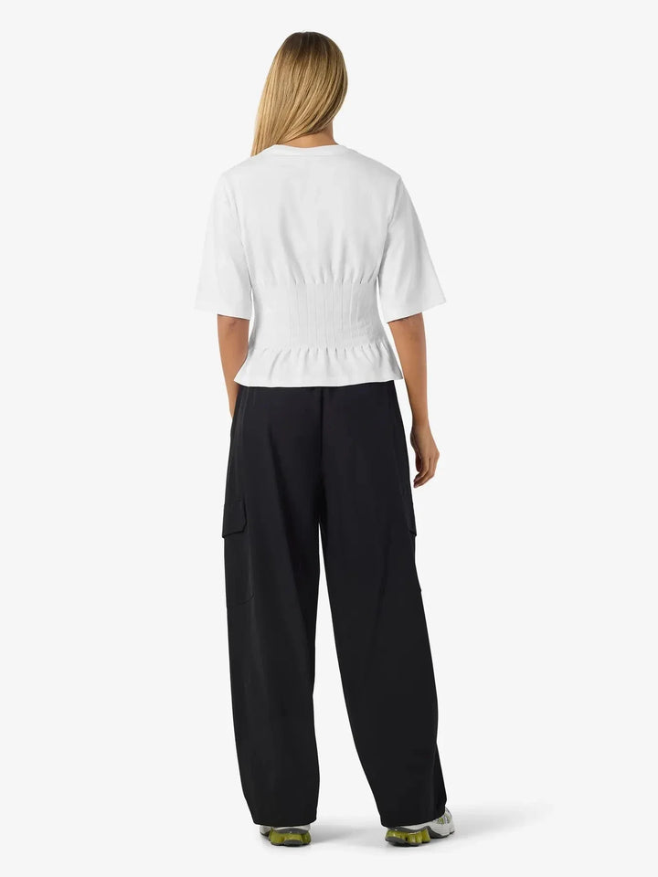 Noisy May - Nmkieran 2/4 Fitted Logo T-Shirt Fwd - 4954047 Bright White Nm Logo T-shirts 