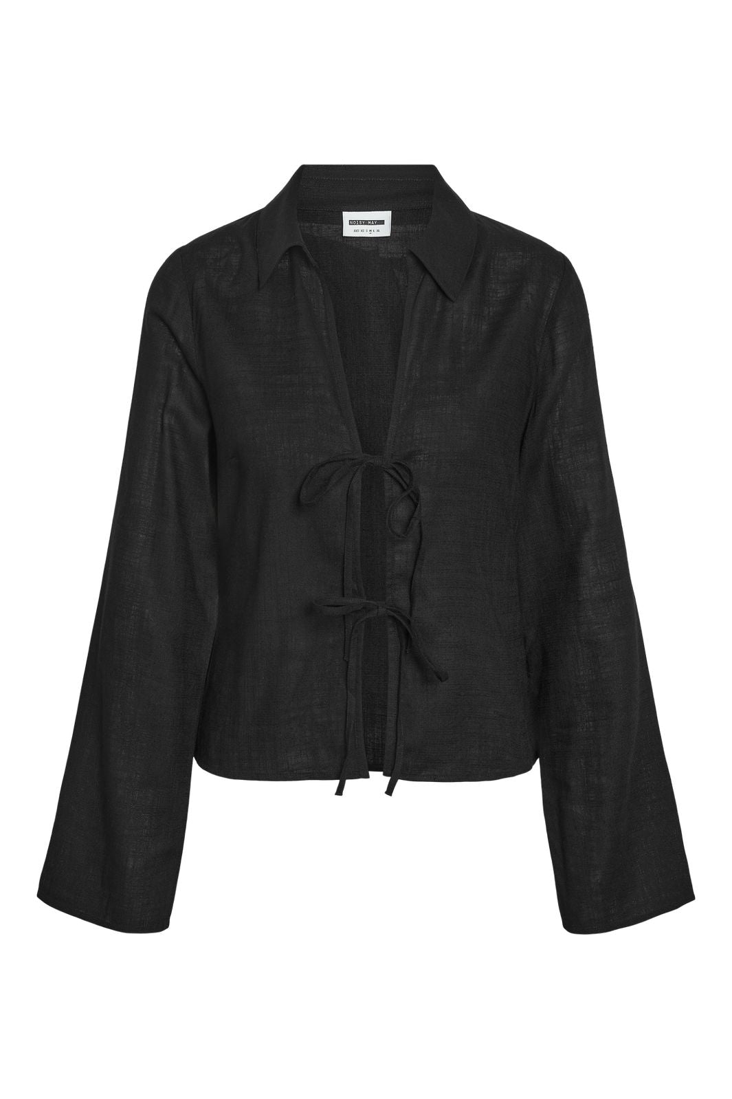 Noisy May - Nmleilani L/S Tie Top Fwd - 4921984 Black