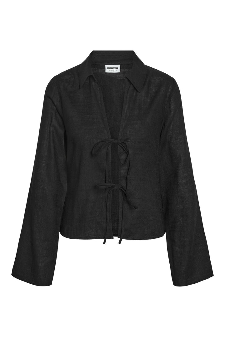 Noisy May - Nmleilani L/S Tie Top Fwd - 4921984 Black