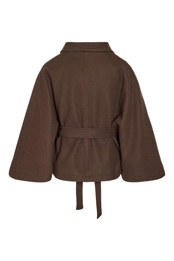 Noisy May - Nmlucy Cape Jacket - 5103003 Chocolate Brown Melange