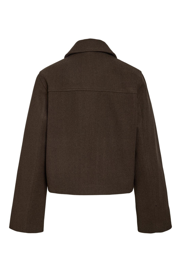 Noisy May - Nmlucy Short Jacket - 5025839 Chocolate Brown Melange