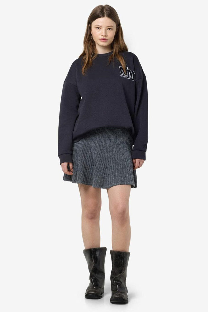 Noisy May - Nmnola Nw Pleated Knit Skirt Fwd - 4805687 Medium Grey Melange