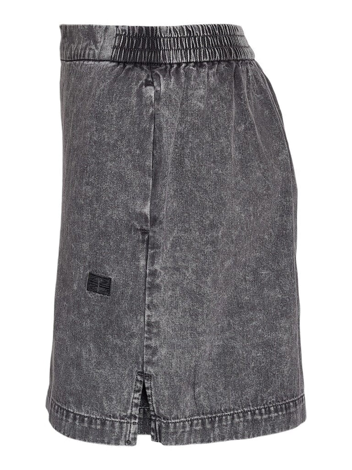 Noisy May - Nmoregon Denim Skirt Bs038Bl - 4944237 Black Denim Nederdele 