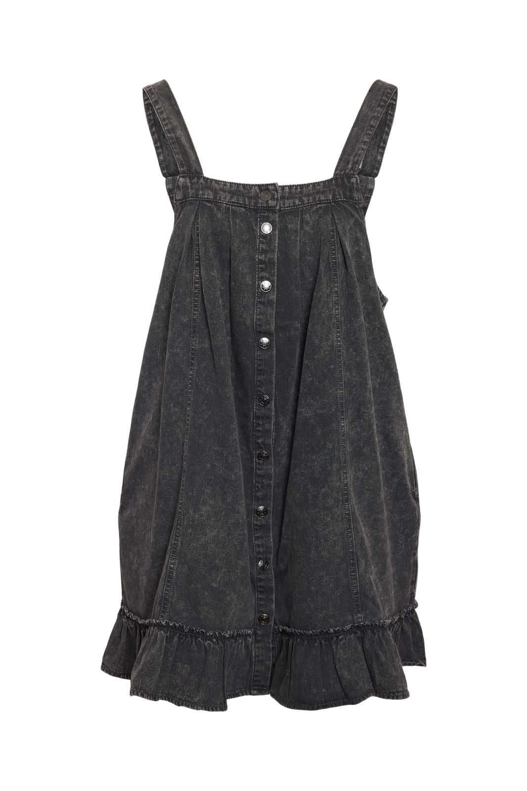 Noisy May - Nmoregon S/L Denim Acid Short Dress Bl - 4754961 Black Washed