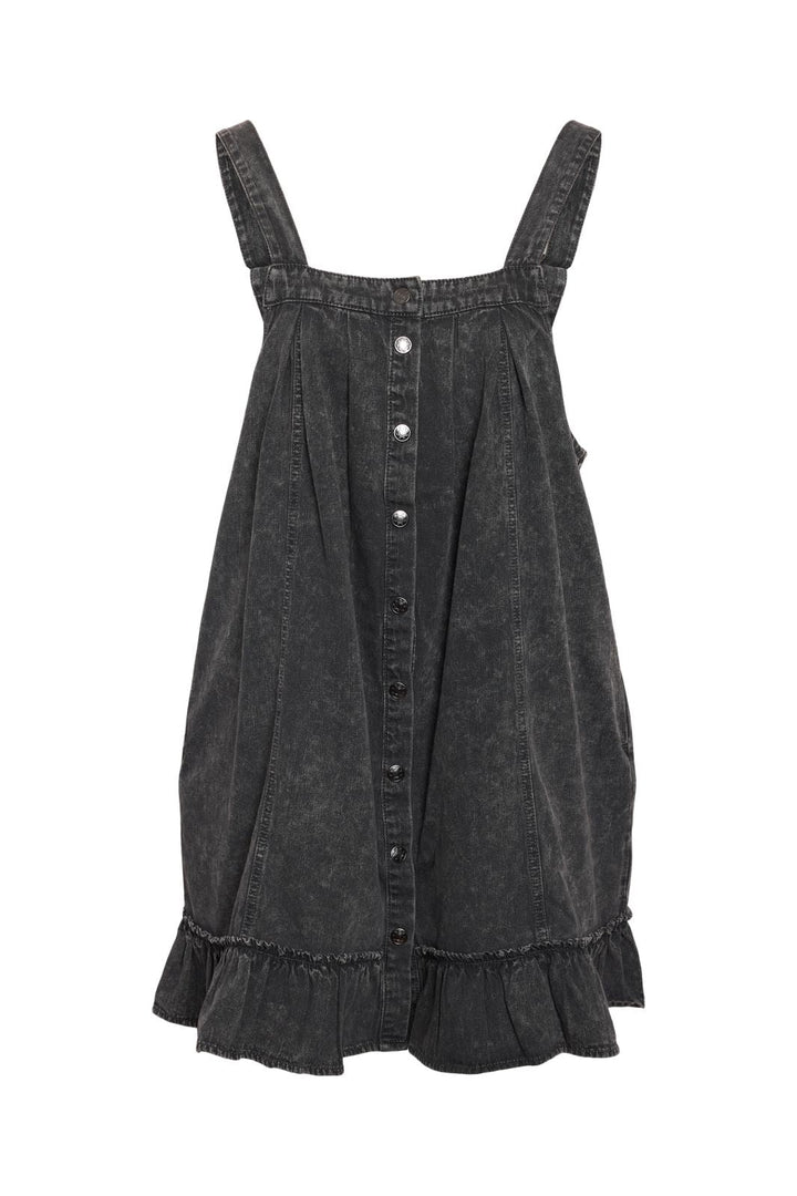 Noisy May - Nmoregon S/L Denim Acid Short Dress Bl - 4754961 Black Washed