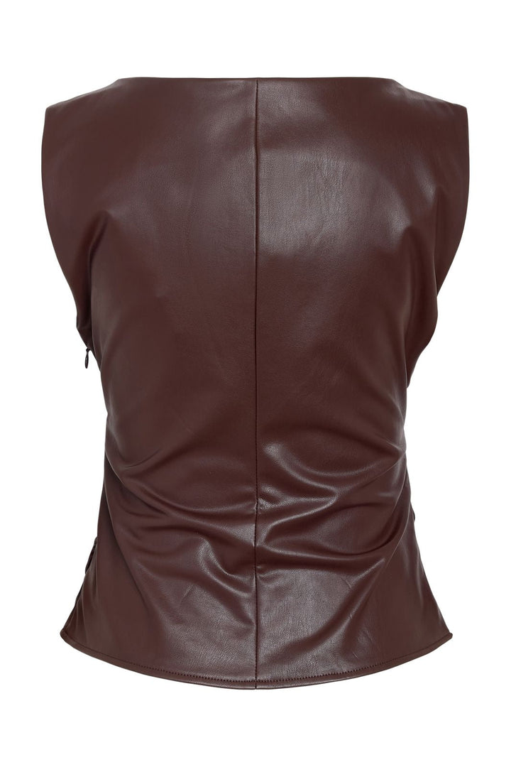 Noisy May - Nmsandy Pu S/L Top - 5080293 Chocolate Plum