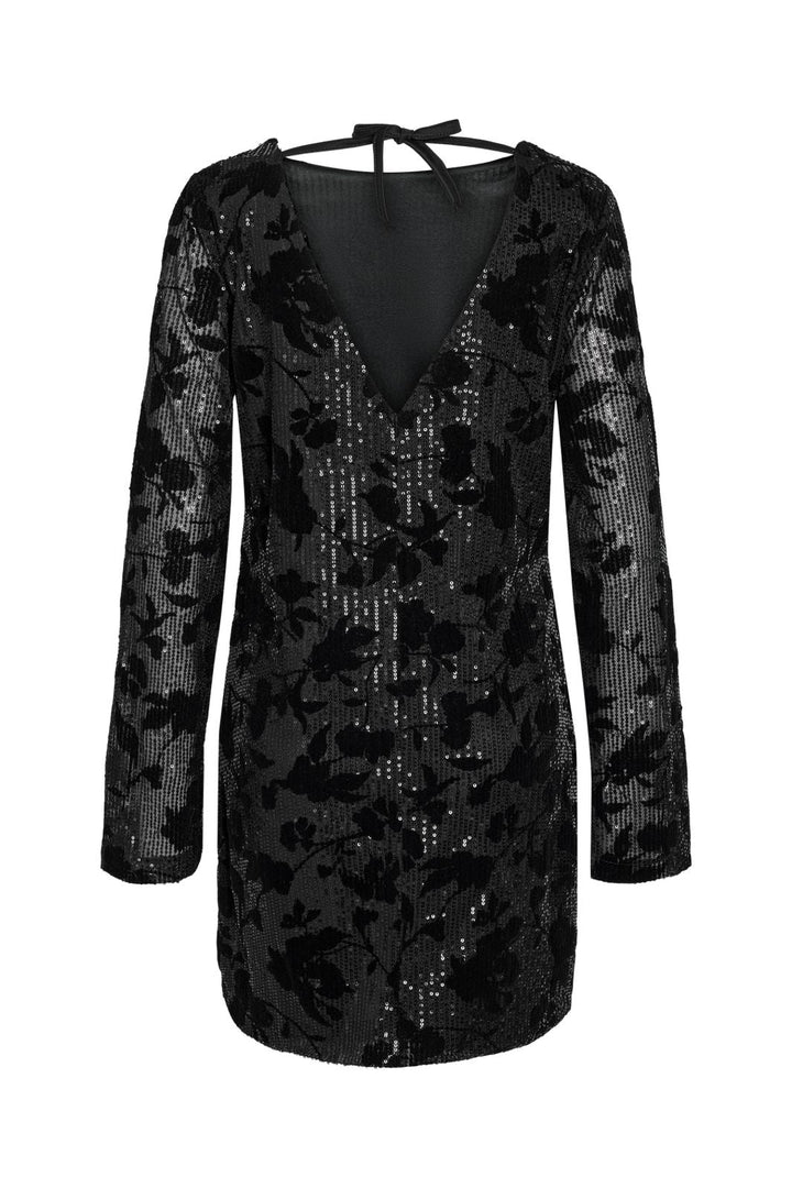 Noisy May - Nmsigna L/S Sequin Short Dress - 5105614 Black