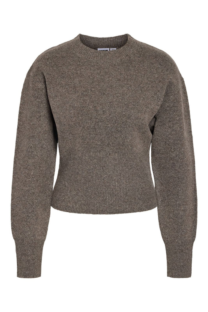 Noisy May - Nmsloan L/S O-Neck Knit - 5026362 Morel