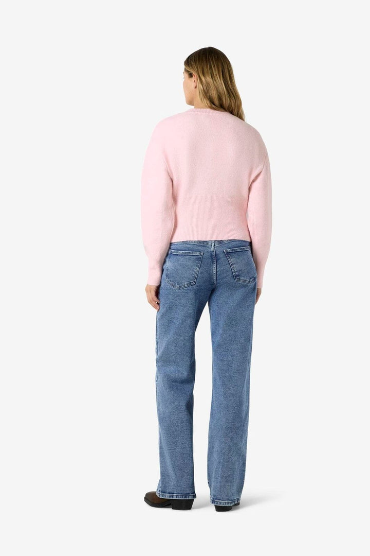 Noisy May - Nmsloan L/S O-Neck Knit - 5026364 Romance Rose
