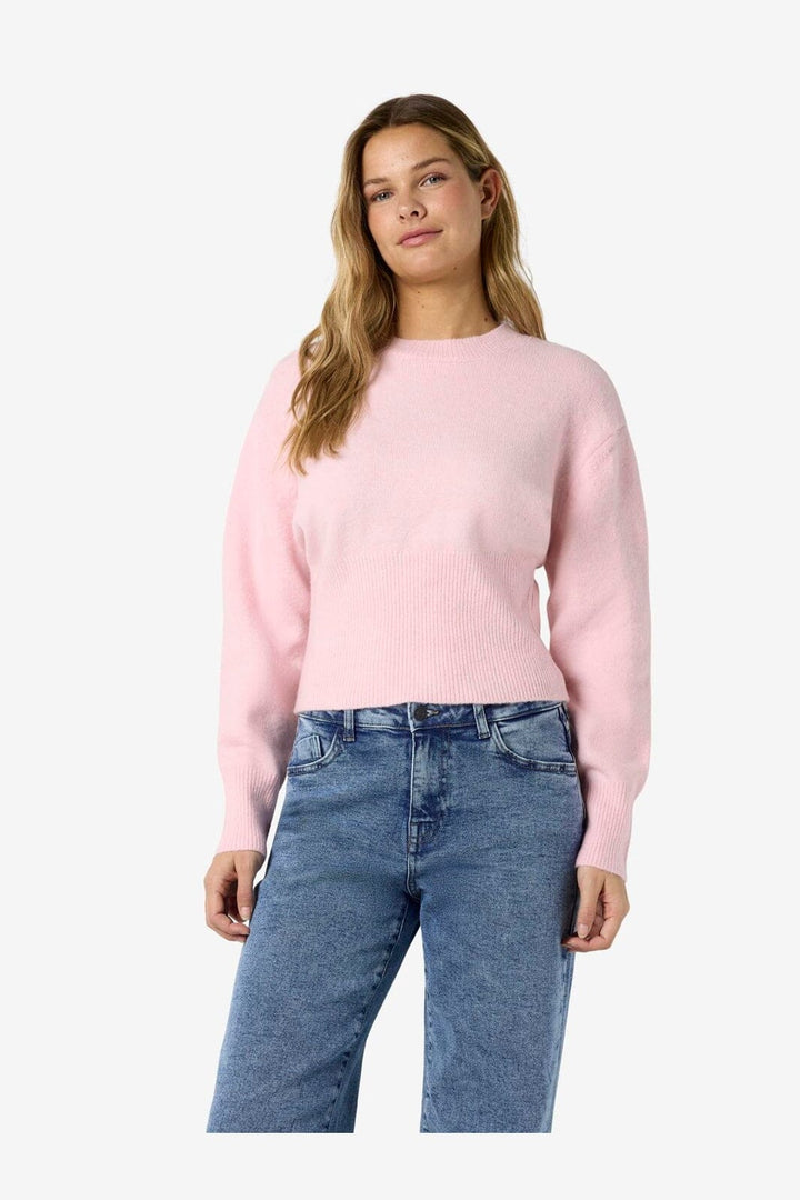 Noisy May - Nmsloan L/S O-Neck Knit - 5026364 Romance Rose