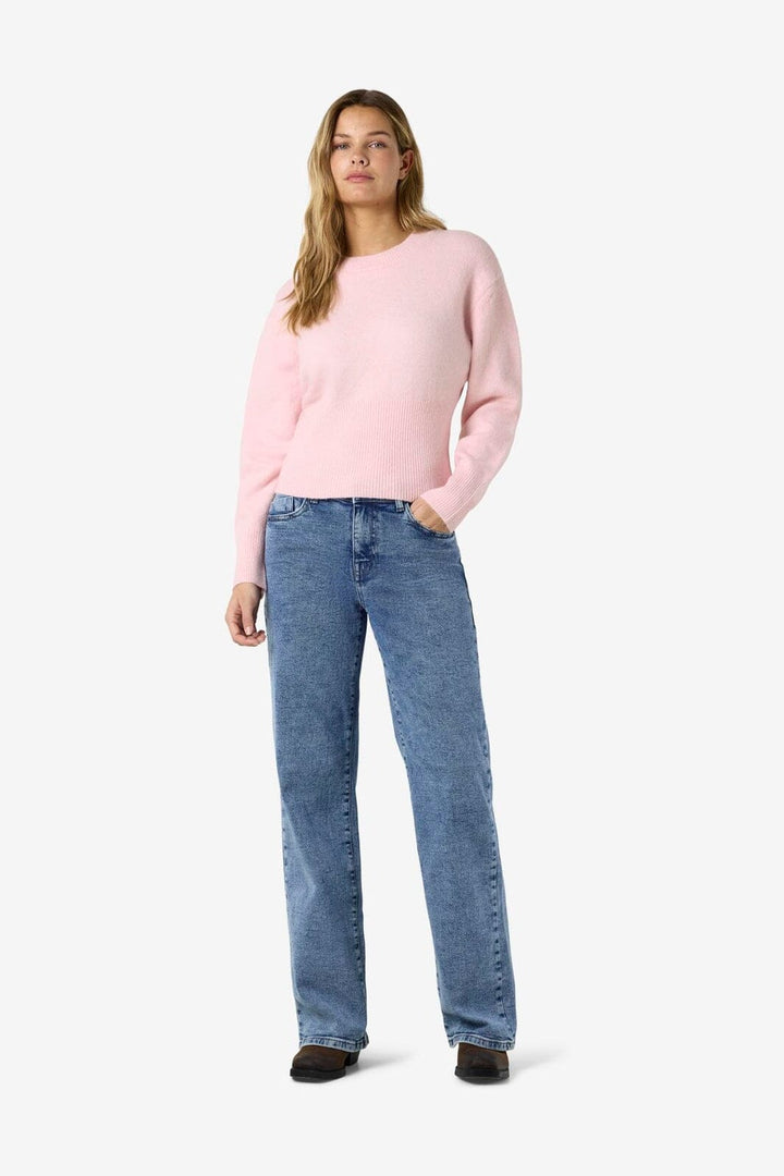 Noisy May - Nmsloan L/S O-Neck Knit - 5026364 Romance Rose