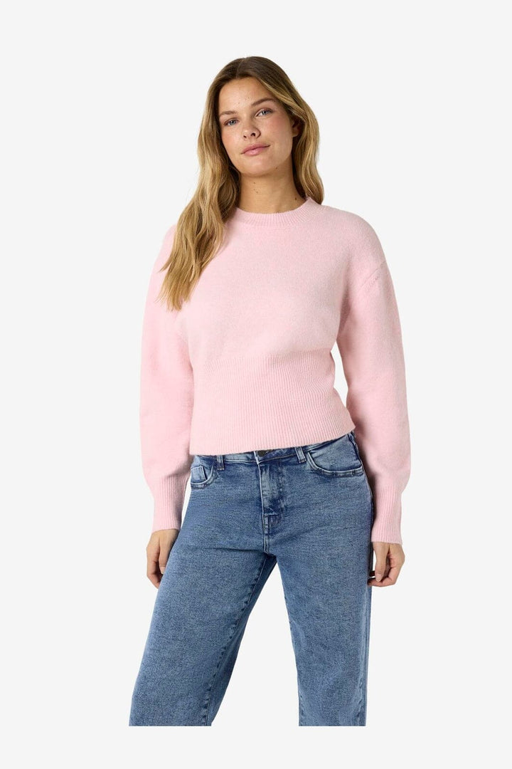 Noisy May - Nmsloan L/S O-Neck Knit - 5026364 Romance Rose
