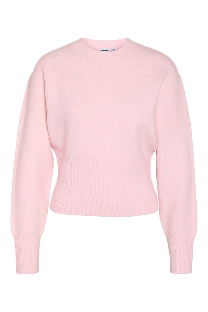 Noisy May - Nmsloan L/S O-Neck Knit - 5026364 Romance Rose