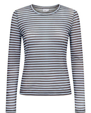 Nümph - Nusine Striped Mesh Blouse 707994 - Floaty Blue